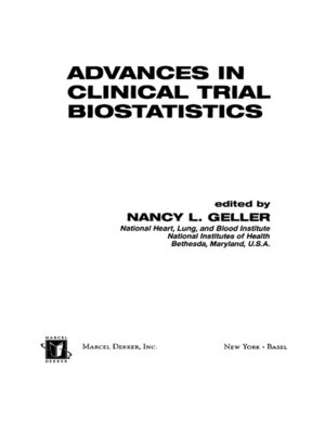 cover image of Advances in Clinical Trial Biostatistics